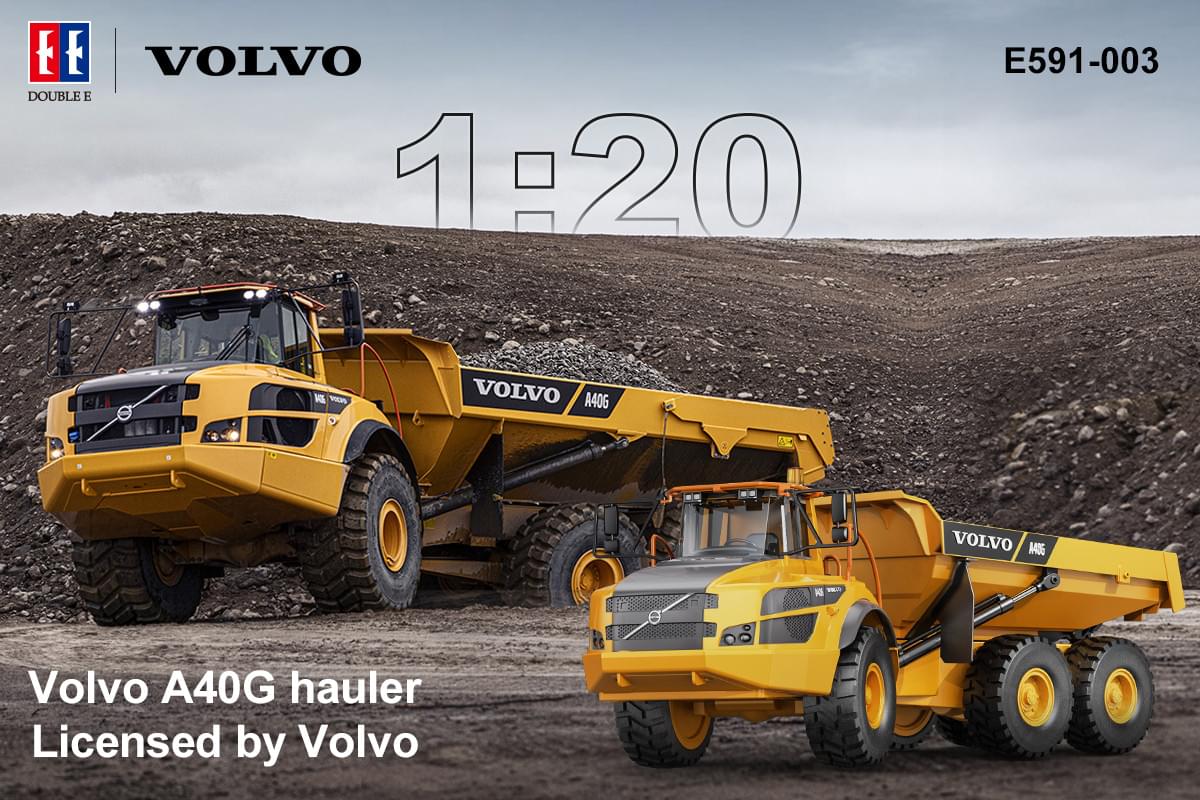Camion de chantier RC à benne basculante E591-003 Volvo - Breizh Modélisme.