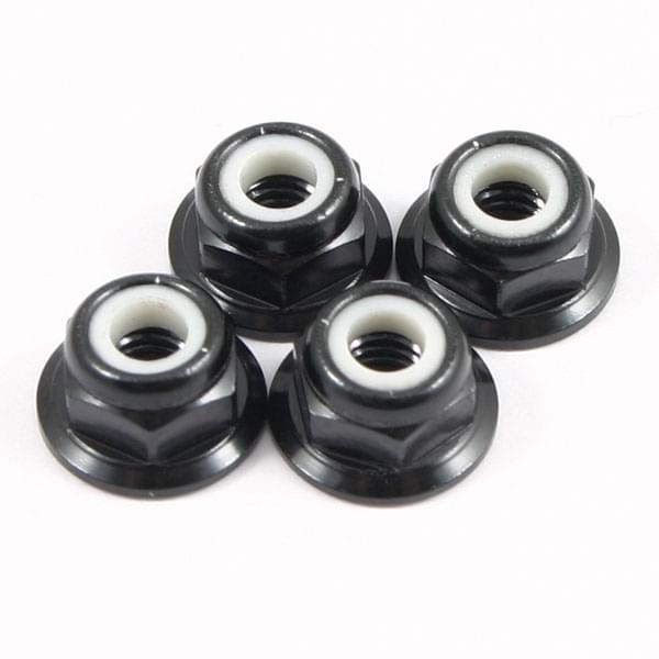 4 Écrous de roue M4 noir (Voitures 1/10, 1/12) - FTM4BKF