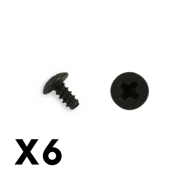 6 vis à tête parapluie M3x6mm - FTX6548 - Breizh Modélisme.