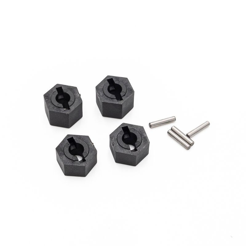 4 Hexagones + clavettes de roues Funtek STX - FTK-21005 - Breizh Modélisme.