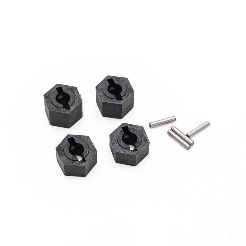 4 Hexagones + clavettes de roues Funtek STX - FTK-21005 - Breizh Modélisme.