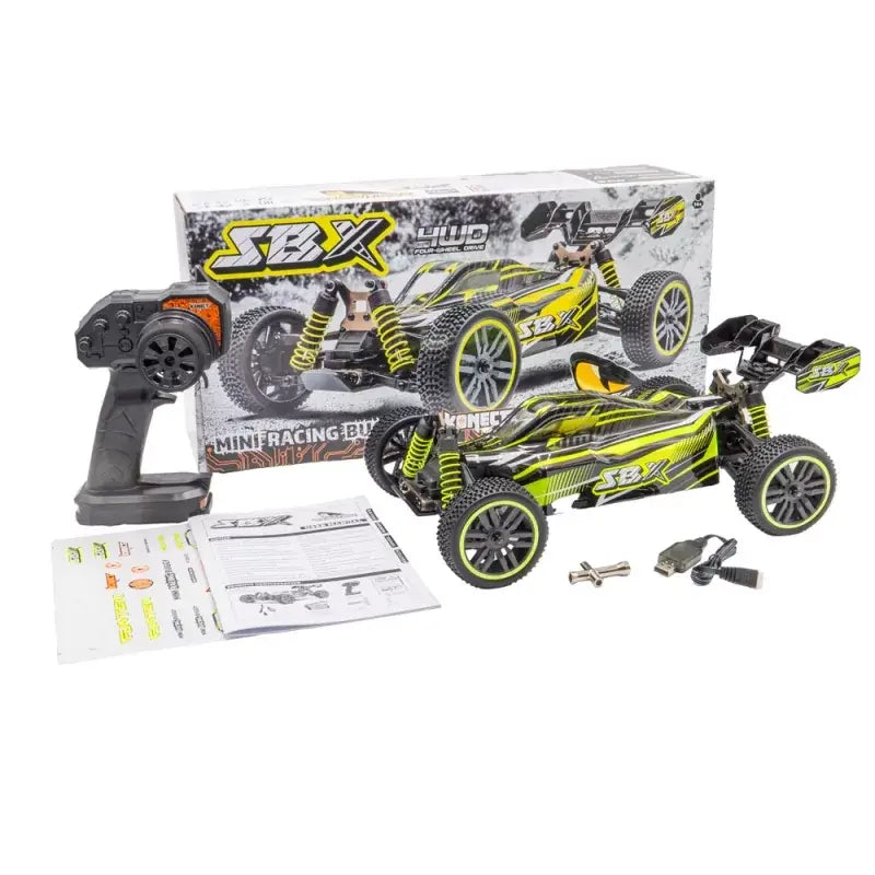 Voiture radiocommandée Funtek SBX Buggy 1/12 XL Jaune 45km/h