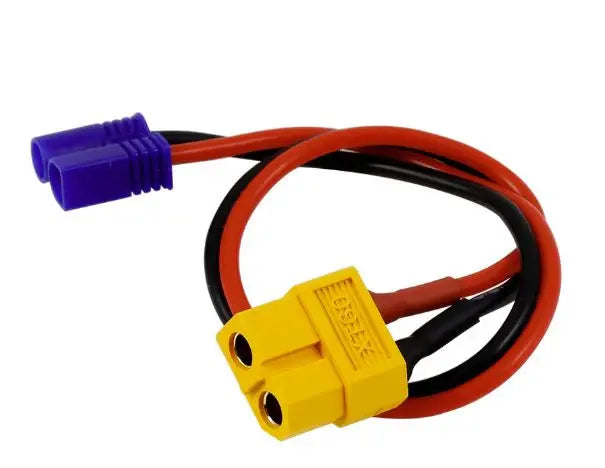 Adaptateur Gens Ace XT60 femelle, JST-XHR-2P vers JST-PHR-2P mâle 100 mm - Breizh Modélisme.