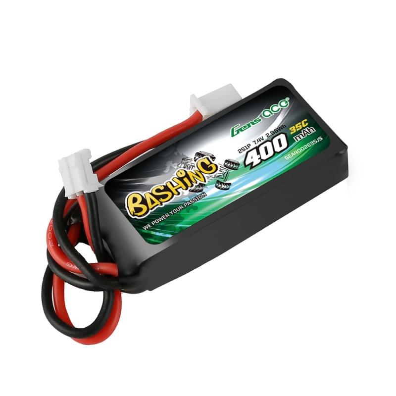 Batterie Lipo 2S Gens ace Bashing 7.4v 400mAh 2S pour Axial 1/24 - Breizh Modélisme.
