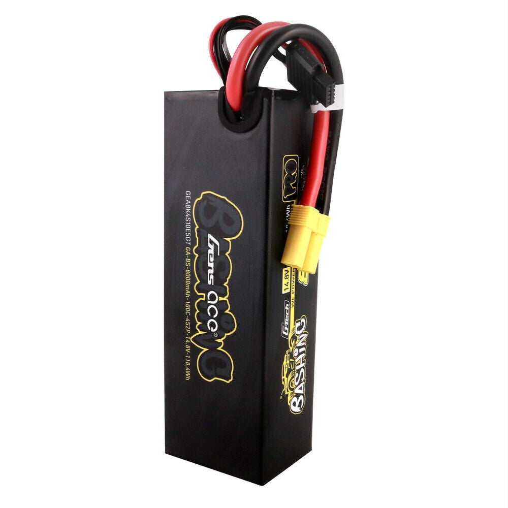 Batterie Lipo Gens ace G-Tech 8000mAh 14.8V 100C 4S2P prise EC5 - Breizh Modélisme.