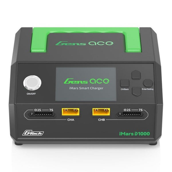Chargeur duo intelligent Gens ace iMars D1000 CA 1000 W G-Tech - GEAD1000-EB - Breizh Modélisme.