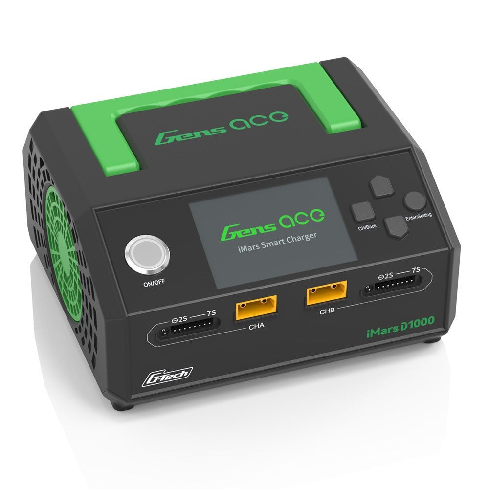 Chargeur duo intelligent Gens ace iMars D1000 CA 1000 W G-Tech - GEAD1000-EB - Breizh Modélisme.