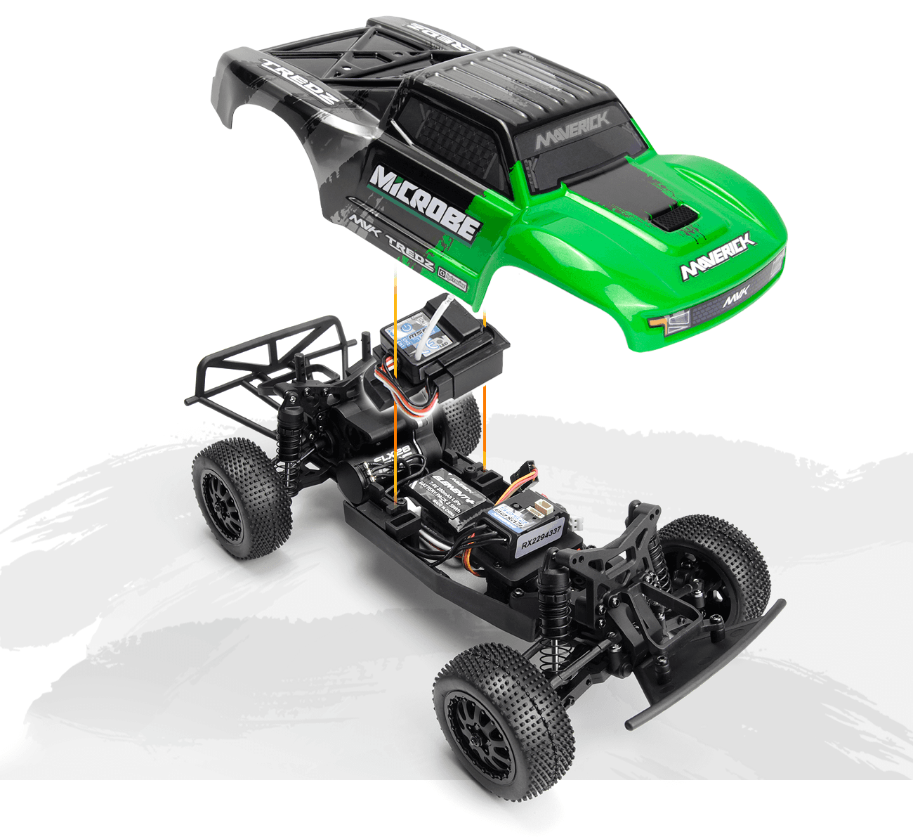 Short course 1/24 Maverick Microbe RC vert – MV151503