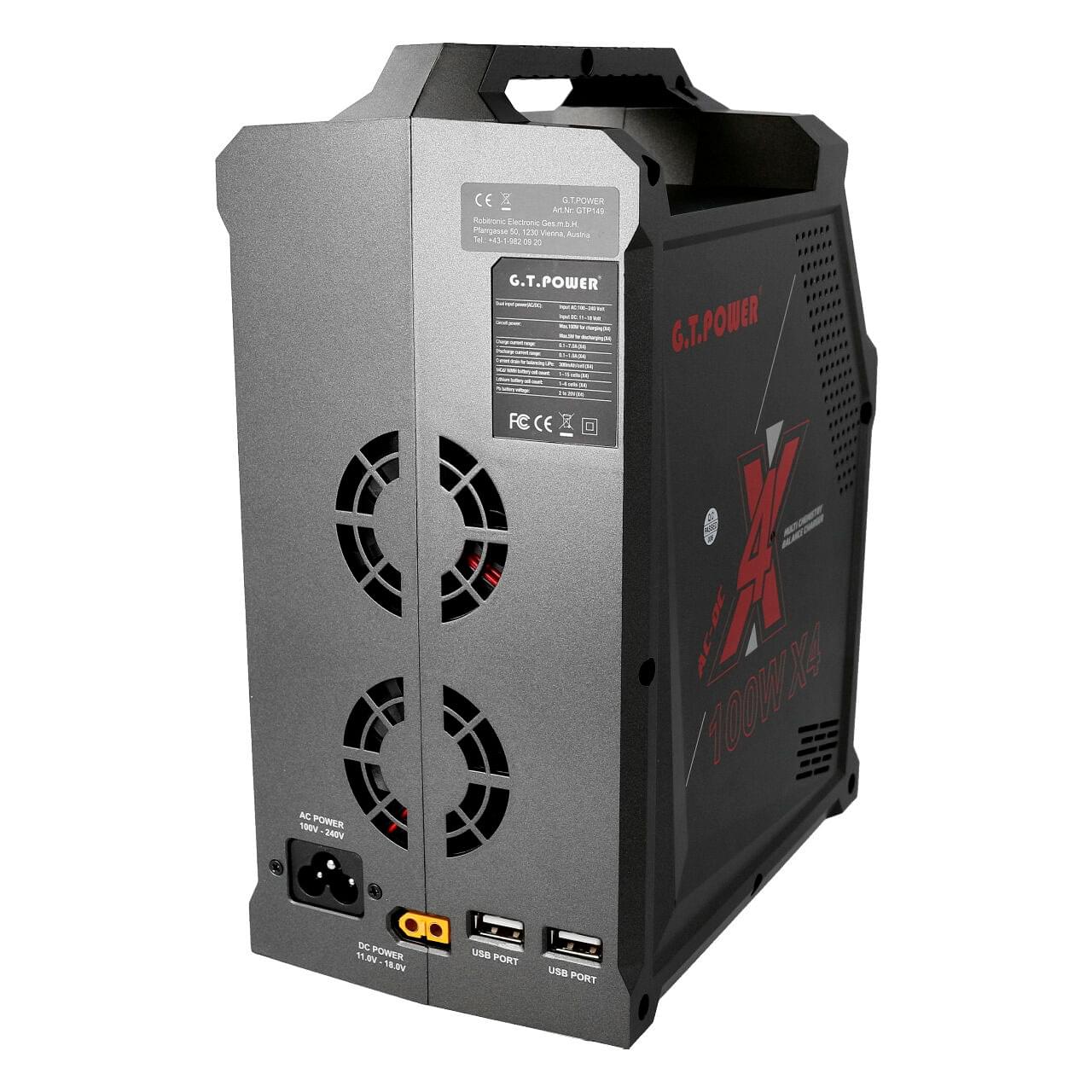 Chargeur LiPo 1-6s 100W AC GTPower X4 - GT149