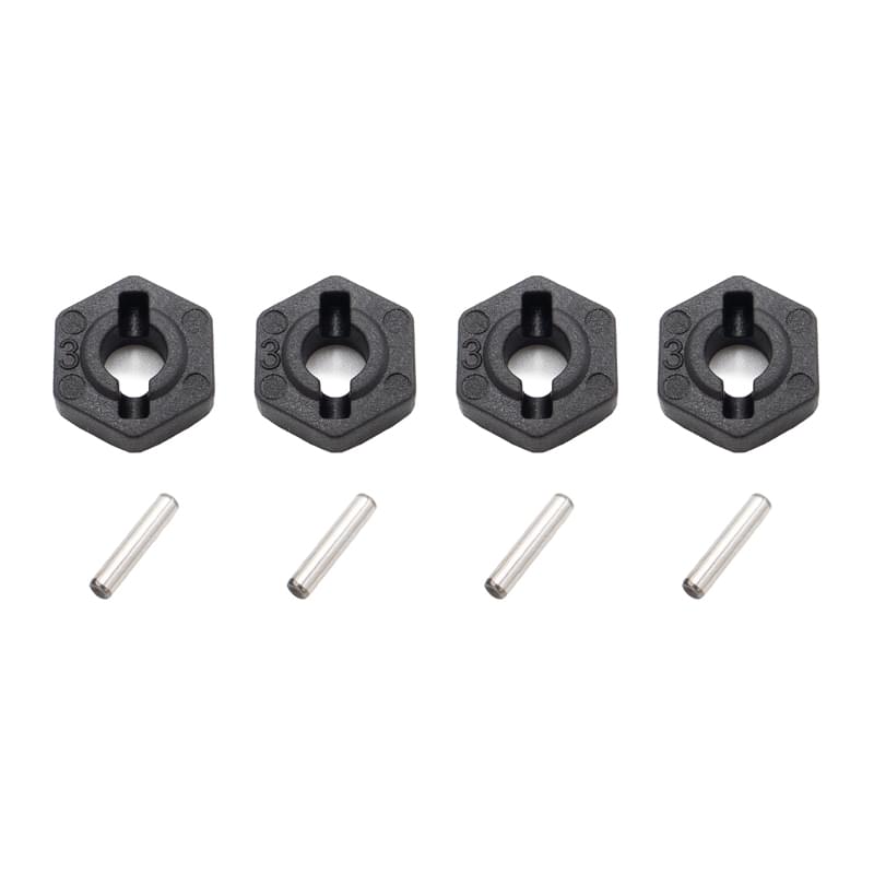 Hexagones + clavettes de roues Funtek SBX (x4)