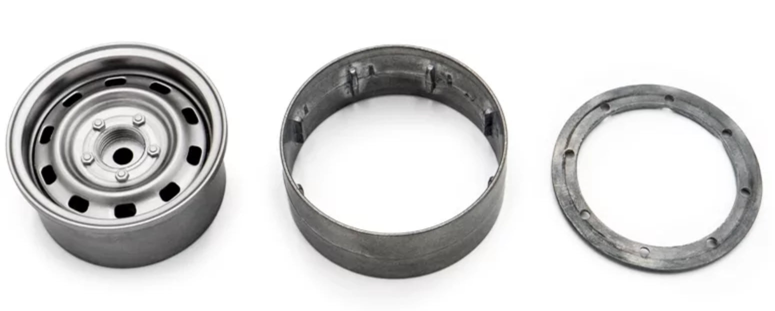 4 jantes Crawler Metal 1.9 beadlock Classic 2 Grise - HT-SU1802027 - Breizh Modélisme.