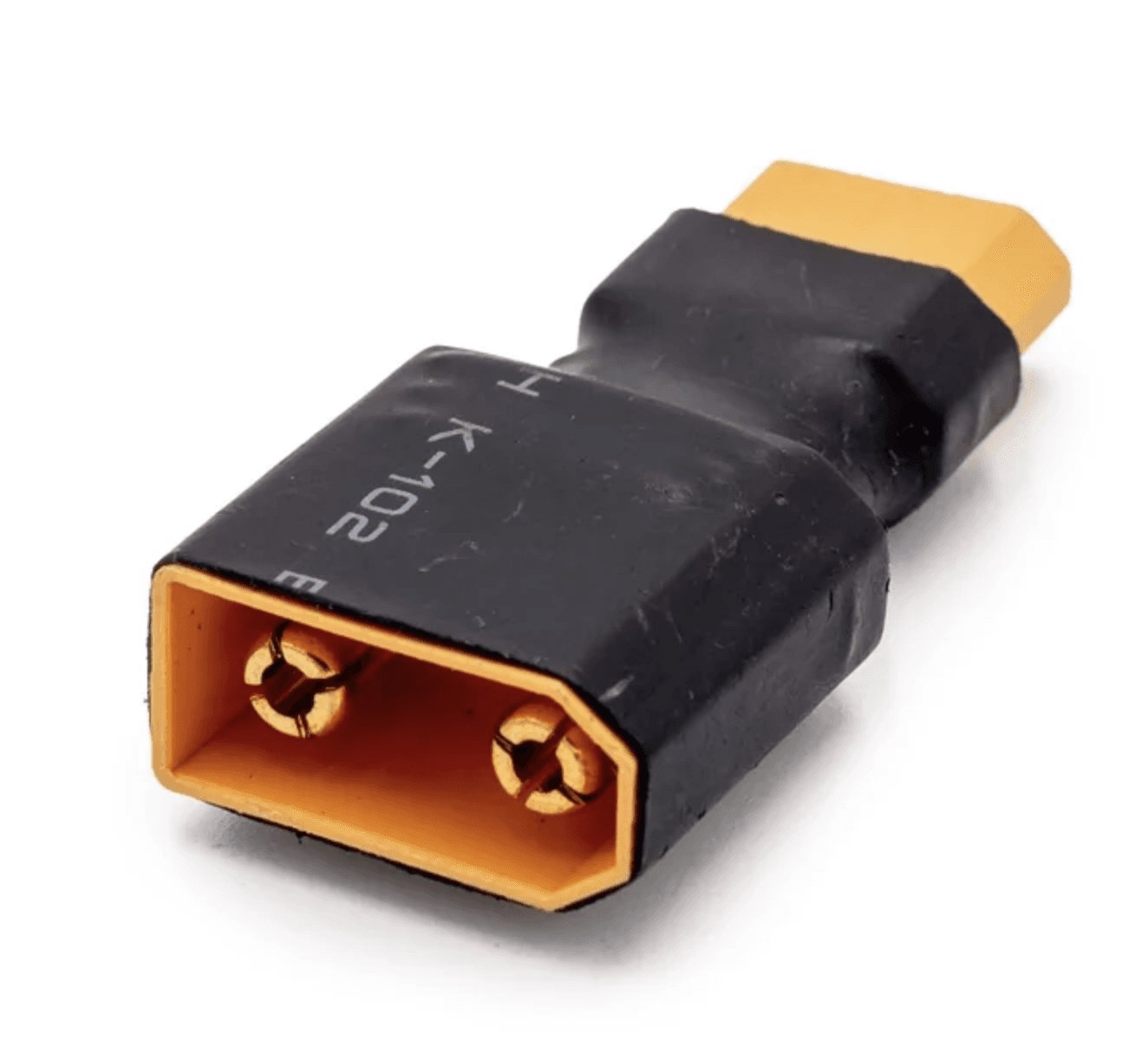 Adaptateur XT60 Femelle vers XT90 Mâle - KN-130027 - Breizh Modélisme.