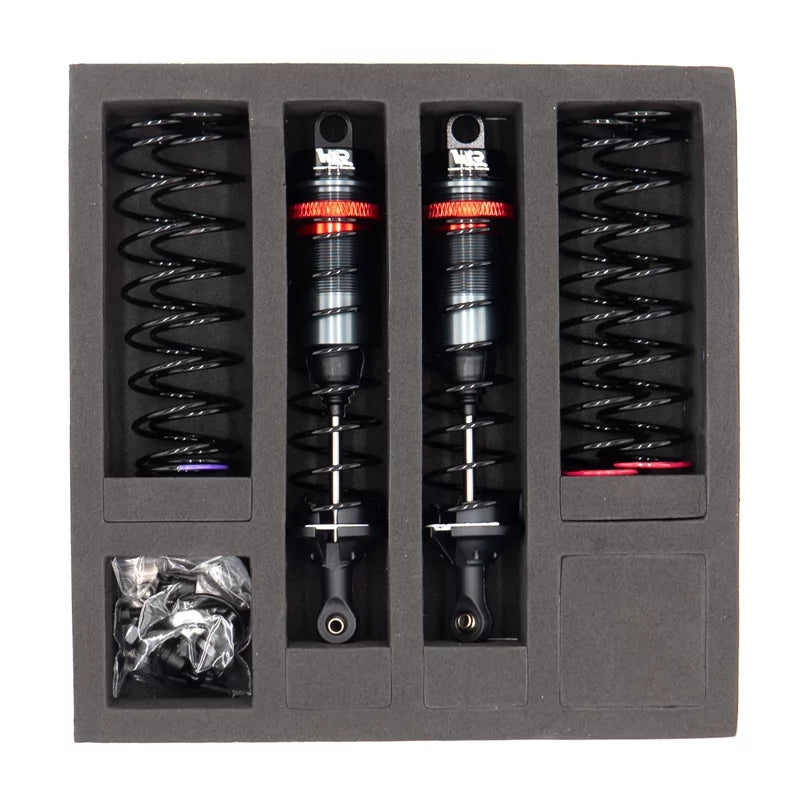 Amortisseurs 1/8 135mm BIG BORE 16mm + kit 3 ressorts (H/M/S) - HTR-508135 - Breizh Modélisme.