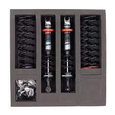 Amortisseurs 1/8 95mm BIG BORE 16mm + kit 3 ressorts (H/M/S) - HTR-508095 - Breizh Modélisme.