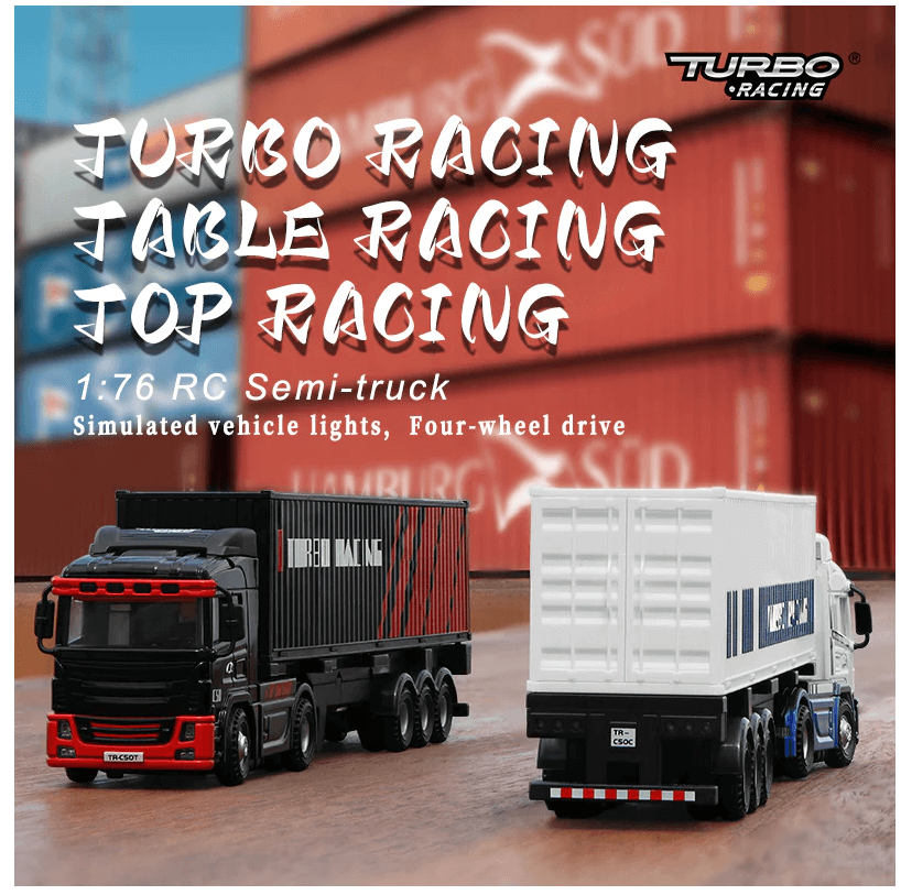 Camion Turbo Racing 1/76ème blanc TB-C50-BK - Breizh Modélisme.