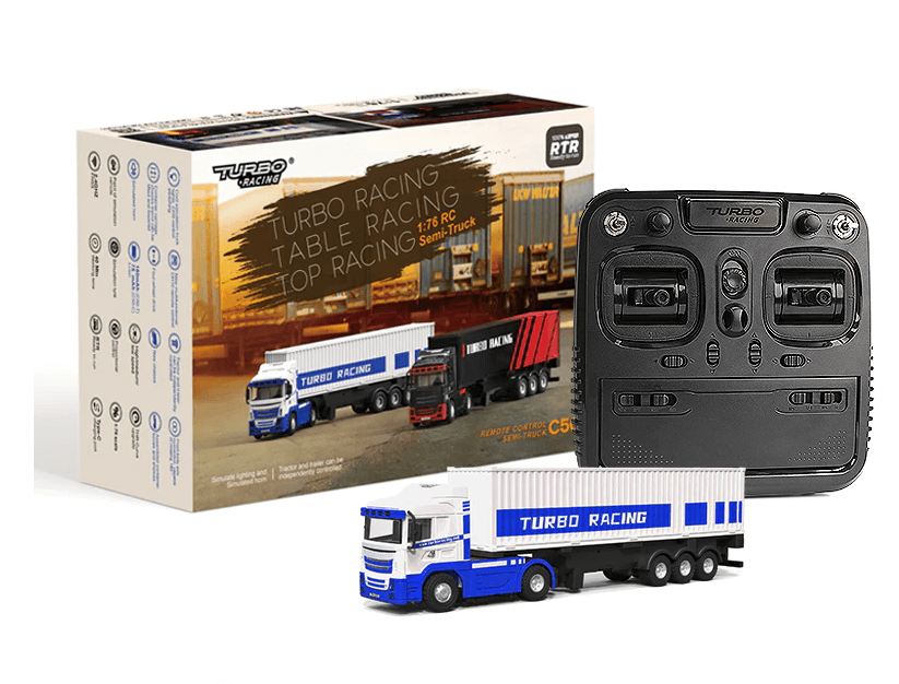 Camion Turbo Racing 1/76ème blanc TB-C50-WH - Breizh Modélisme.