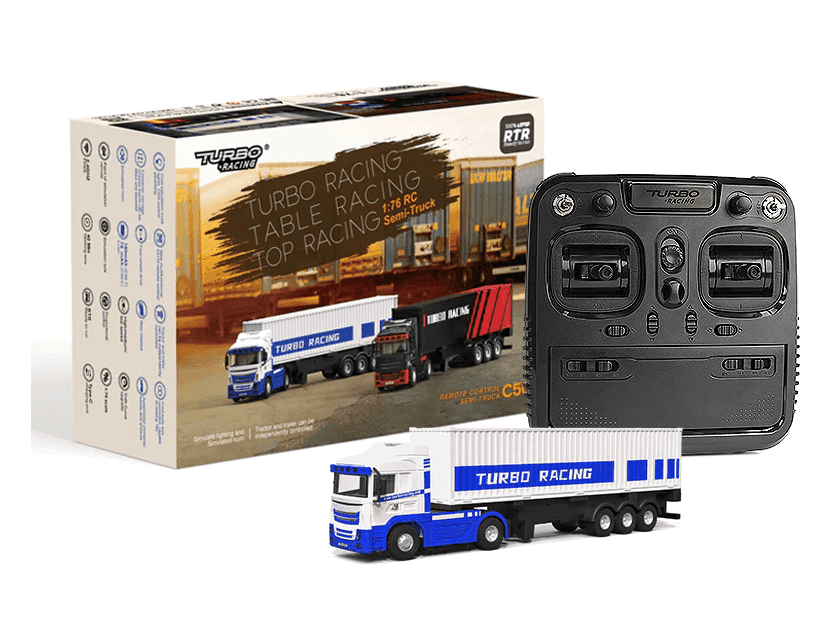 Camion Turbo Racing 1/76ème blanc TB-C50-WH - Breizh Modélisme.