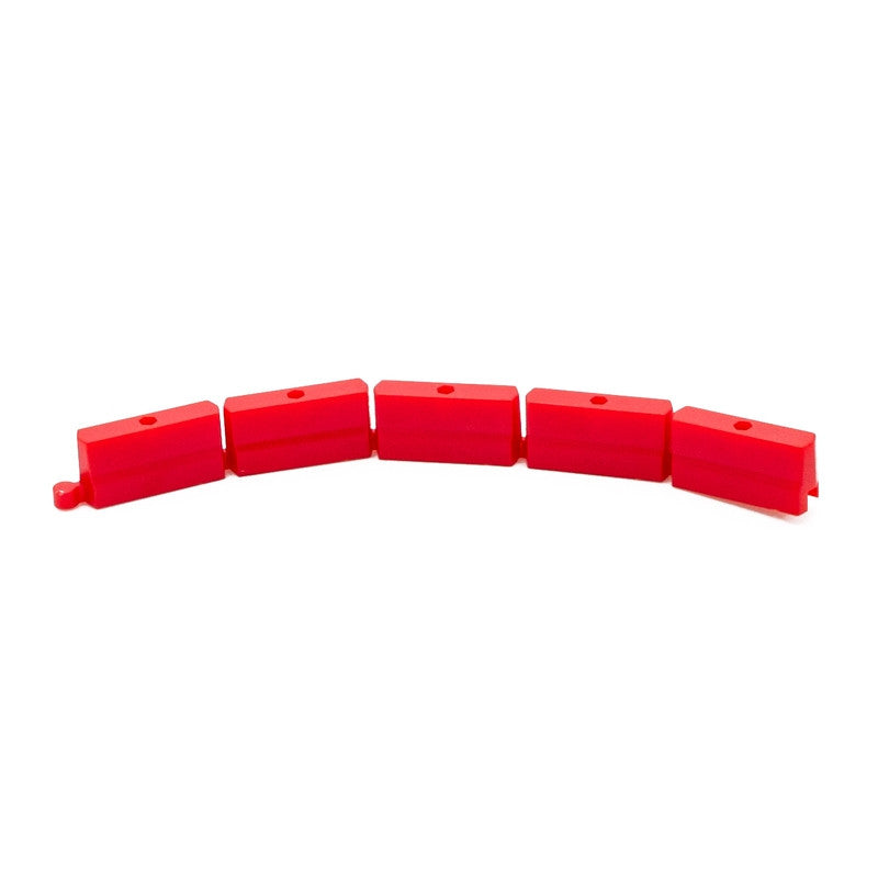Elements de rail en plastique rouge pour piste turbo Racing (50 pcs) - TB-760076 - Breizh Modélisme.