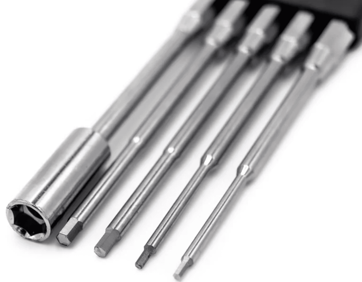 Kit d'embout de visseuse Titanium 1,5/2/2,5, 3mm et clé 7mm - HTR-417 - Breizh Modélisme.