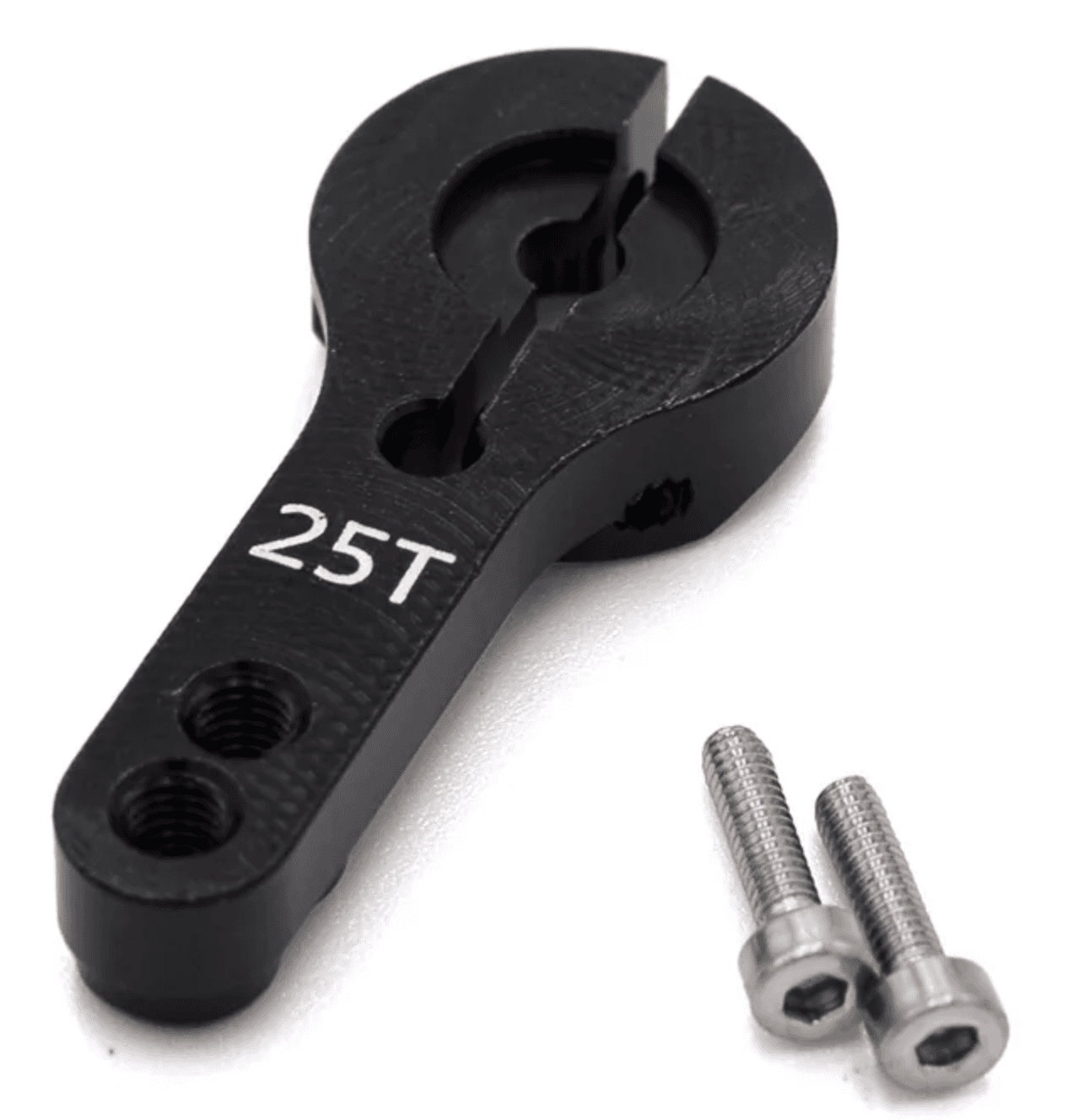 Palonnier de direction en alu 25T noir 24mm - HTR-1930025-BK - Breizh Modélisme.