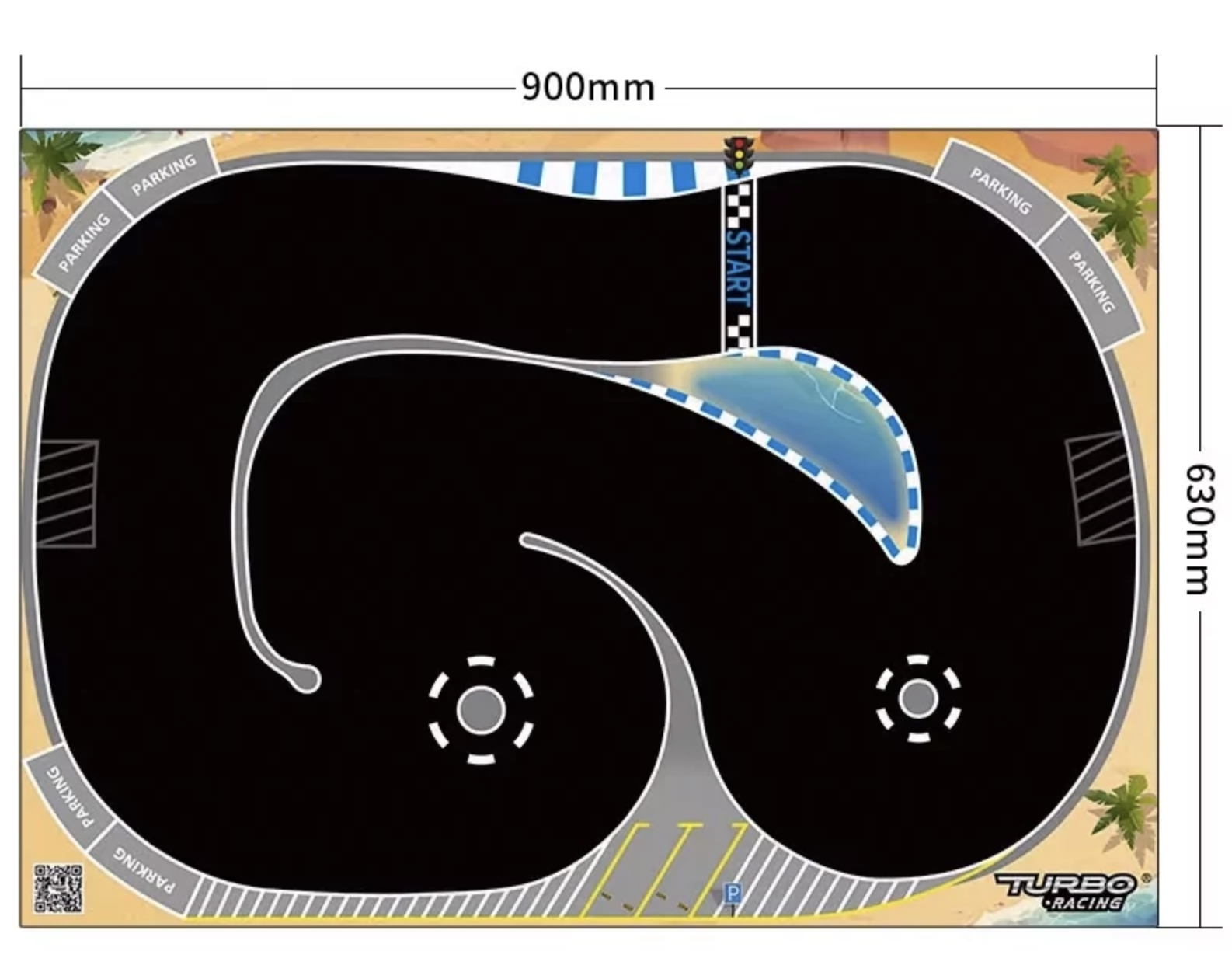Piste Turbo Racing Spéciale Drift (63x90 cm) - TB-760260 - Breizh Modélisme.