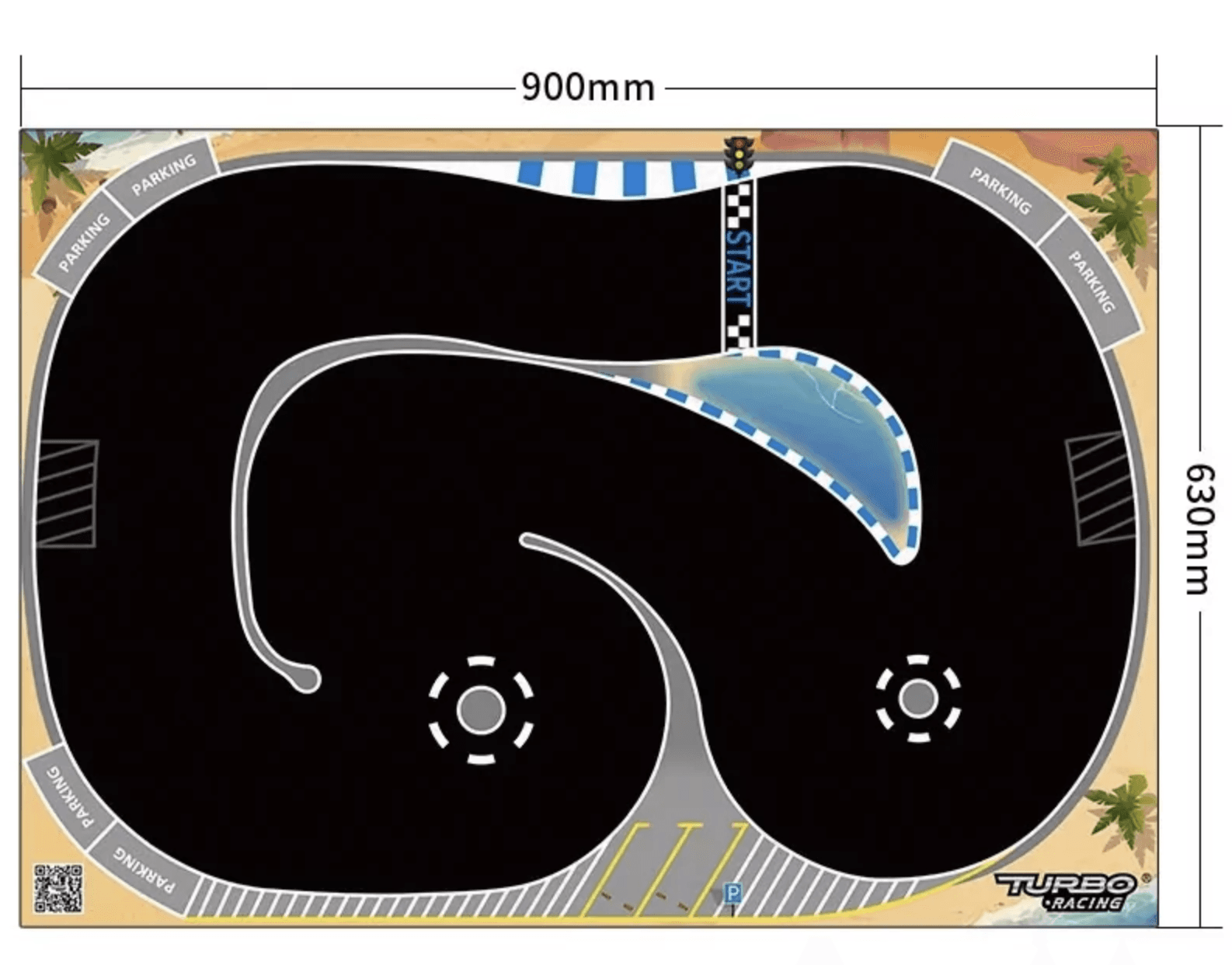 Piste Turbo Racing Spéciale Drift (63x90 cm) - TB-760260 - Breizh Modélisme.