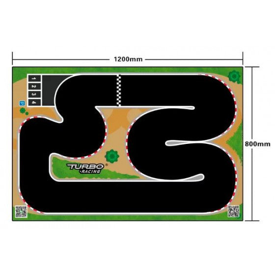 Piste XL pour Turbo Racing Micro Rally (80x120 cm) design 2 - TB-760177 - Breizh Modélisme.