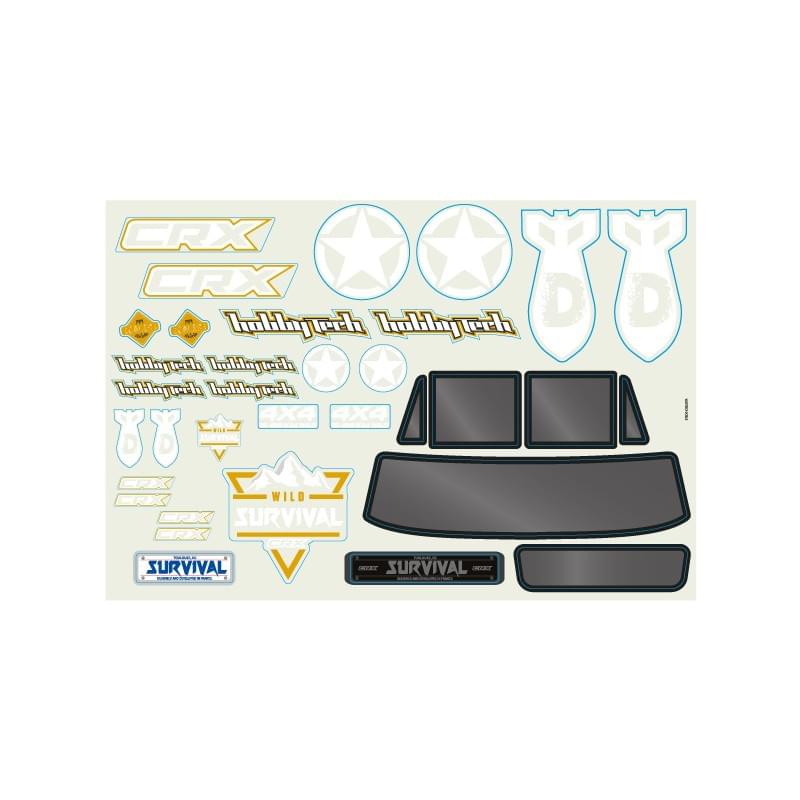 Planche stickers Crawler CRX RTR - Hobbytech STICK-CRX.RTR - Breizh Modélisme.