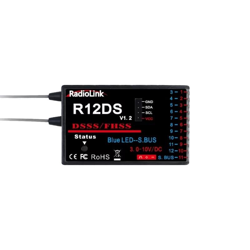 Récepteur 12 voies pour radio AT10II - RDL-0-R12DS - Breizh Modélisme.