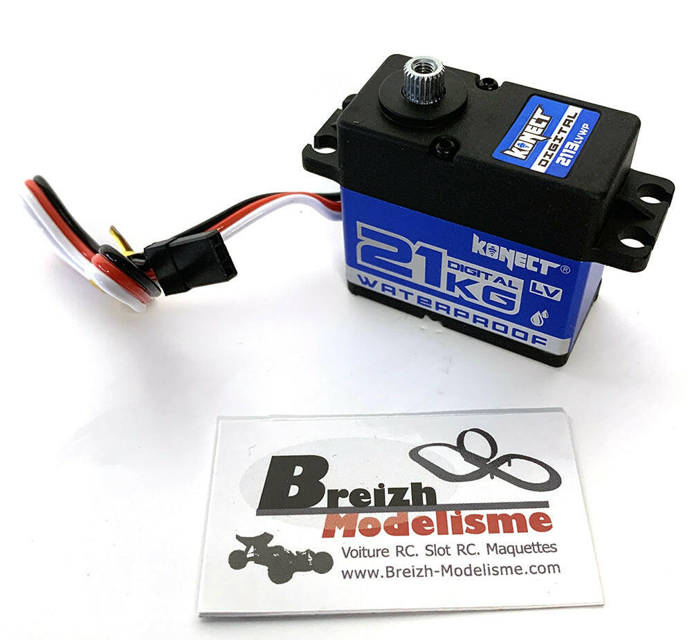 Servo étanche 1/10 Digital 21kg KN-2113LVWP pignons métal - Breizh Modélisme.