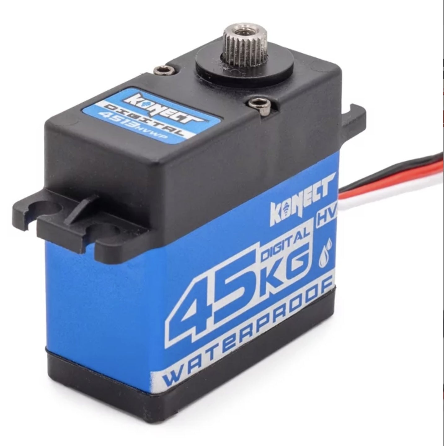 Servo Konect Digital 45 kg-0.13s étanche pignons métal - KN-4513HVWP - Breizh Modélisme.