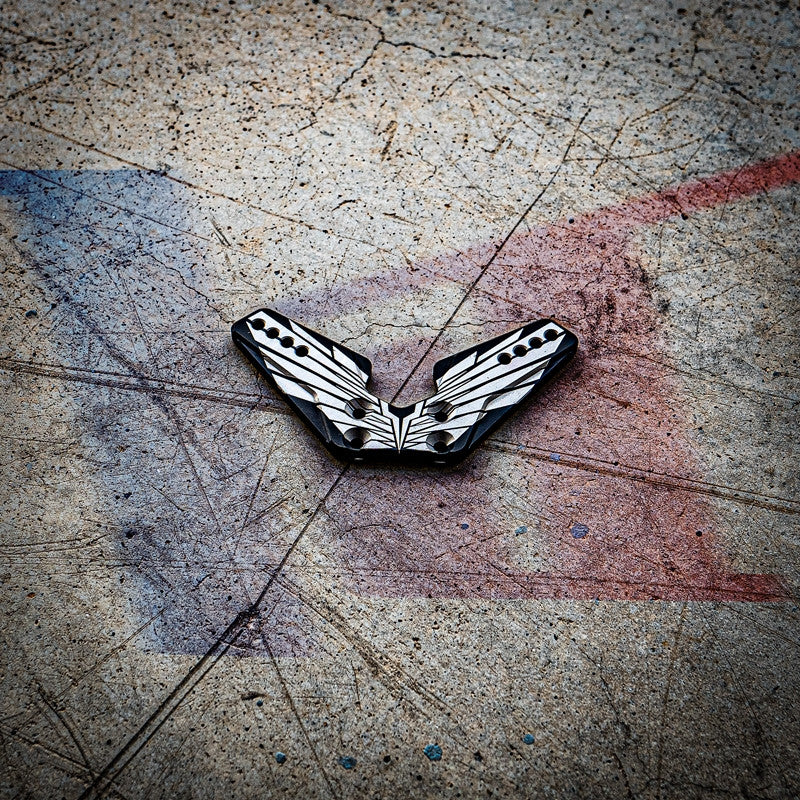 Support d'amortisseur avant Alu. 4mm OAS noir (fabrication FR) - REV-OP35-FR - Breizh Modélisme.