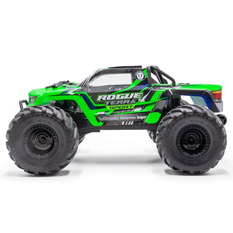 Combo Hobbytech Rogue Terra Sport vert Monster Brushless 4x4 RTR 1/10 - Breizh Modélisme.