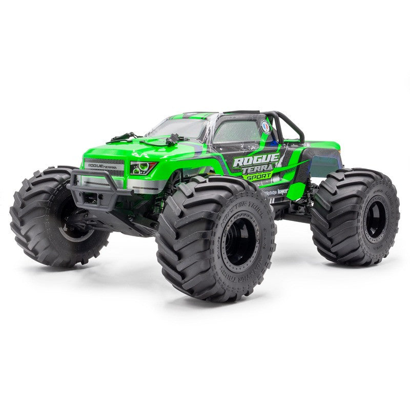 Combo Hobbytech Rogue Terra Sport vert Monster Brushless 4x4 RTR 1/10 - Breizh Modélisme.
