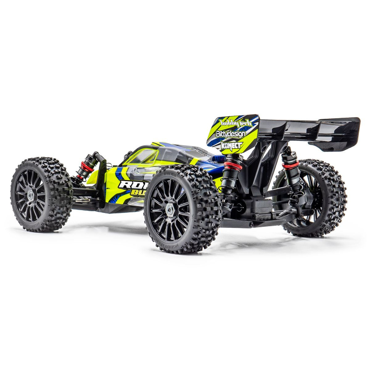 Pack Rogue buggy HobbyTech 1/8 brushless 4x4 RTR jaune - Breizh Modélisme.