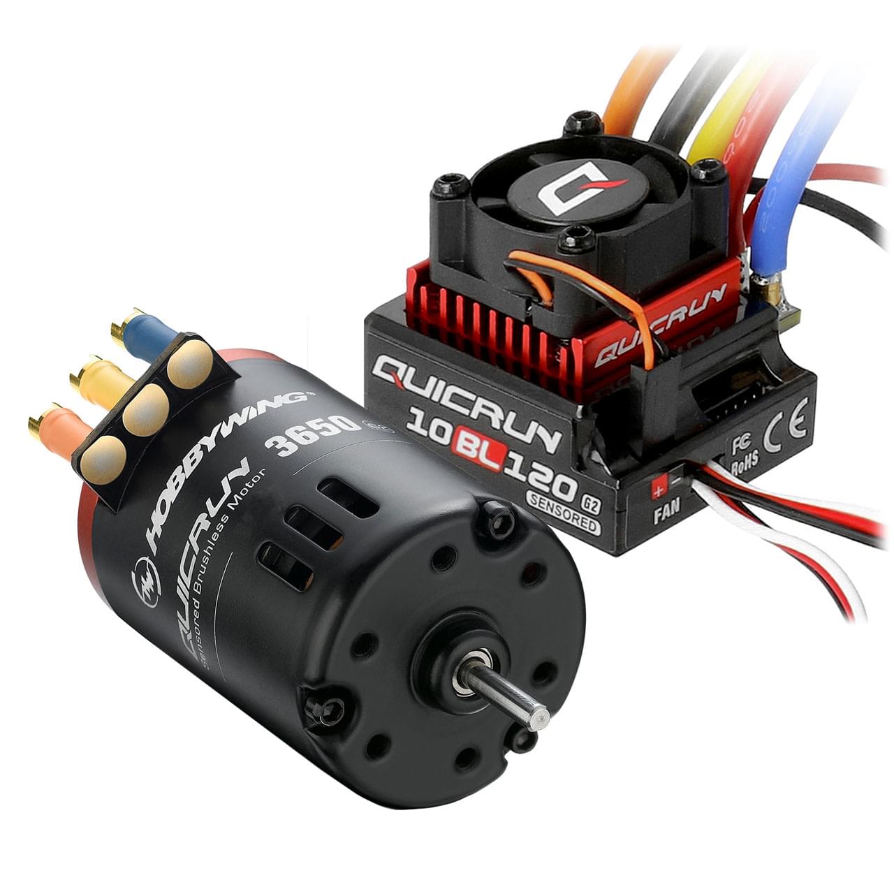 Combo brushless 1/10 Hobbywing 10BL120 G2 mit 3650SD 10.5T Sensored 38020381