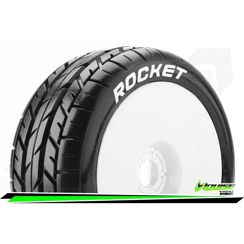 2 pneus et jantes Buggy 1/8 Av/Arr Louise B-ROCKET 3190SW - Breizh Modélisme.