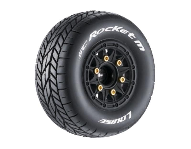2 Pneus et roues SC-Rocket M supersoft 1/10 Short-Course (Hex amovible 4pcs) - LT3228VB - Breizh Modélisme.