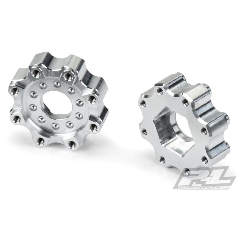 Adaptateur hexagonal Alu (x2) Pro-Line pour Jantes 8x32 3.8 Zéro-Offset - PRO6356-00" - Breizh Modélisme.