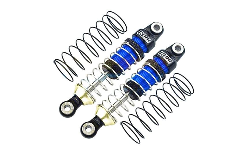 Amortisseur 6061-T6 aluminium bleu 52mm avec ressorts f/r GPM TRX-4M - Breizh Modélisme.