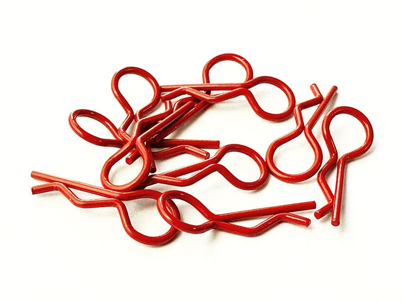 Clips 1/10 rouge pour carrosseries x 10 - HSPX027 - Breizh Modélisme.