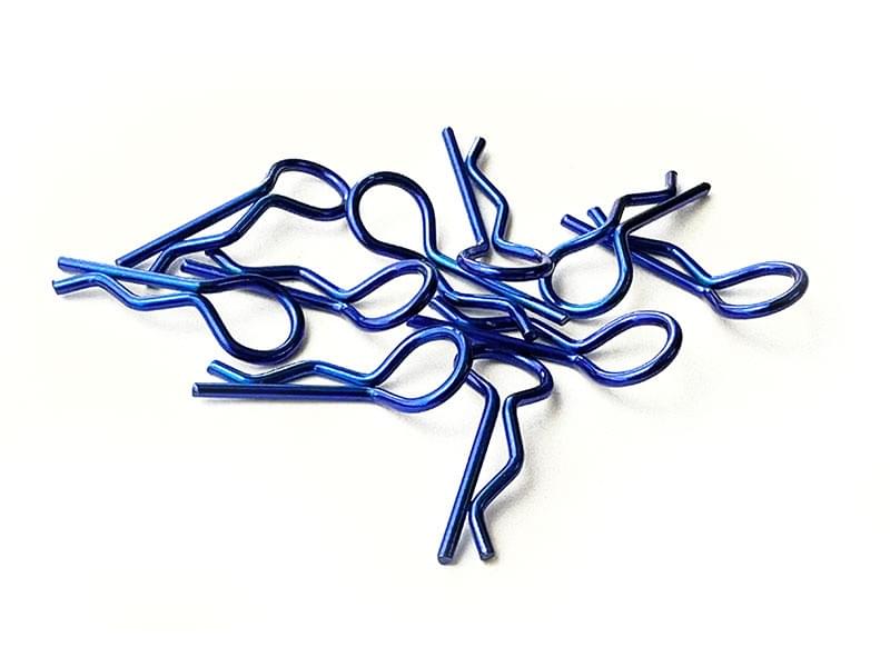 Clips de carrosseries 1/10 bleu métallisé (x10) H-SPEED - Breizh Modélisme.