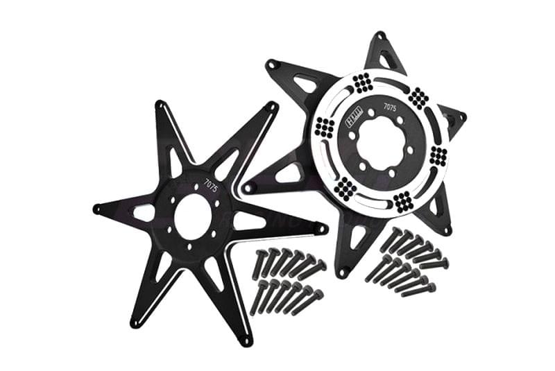 Jante aluminium étoile f/h noir GPM pour Moto Losi MX - GPMMX0606FRBK - Breizh Modélisme.