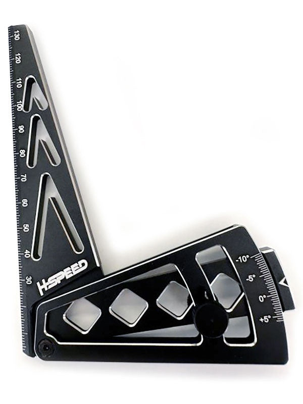 Jauge de carrossage aluminium 1/10 & 1/8 noir H-SPEED - Breizh Modélisme.