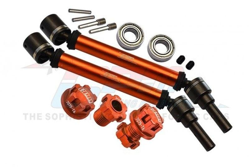 Jeu de cardans acier trempé CVD en aluminium v/h orange (x2) GPM Widemaxx GPMTXMS143F/RSNOR - Breizh Modélisme.