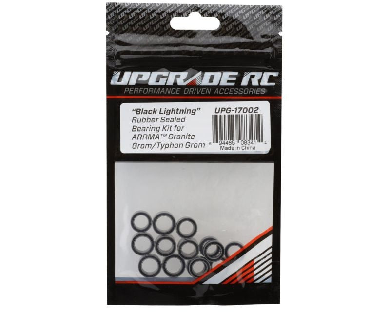 Jeu de roulements à billes noir UpGrade RC pour ARRMA Typhon Grom - UPG-17002 - Breizh Modélisme.