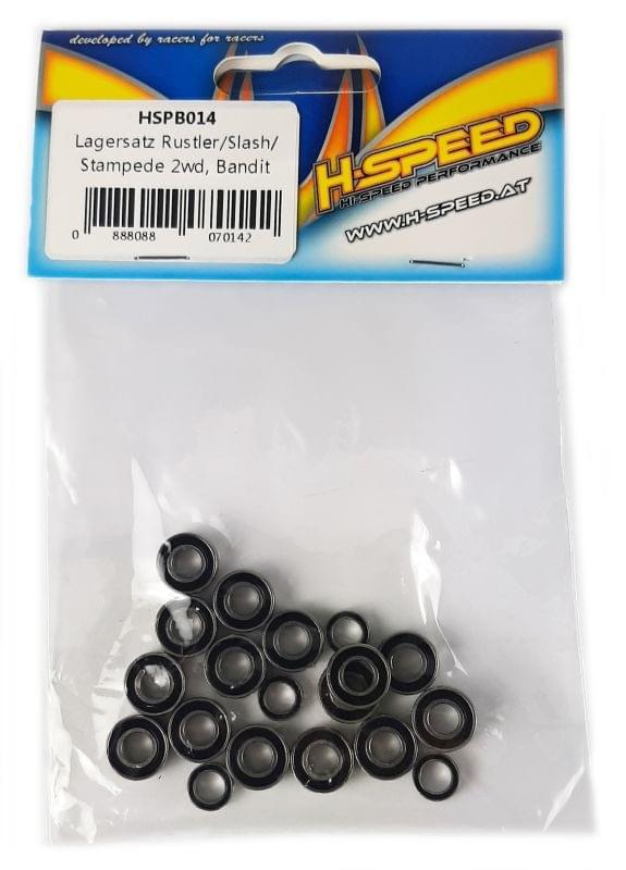 Jeu de roulements à billes Rustler/Slash/Stampede 2wd, Bandit 19 roulements à billes - Breizh Modélisme.