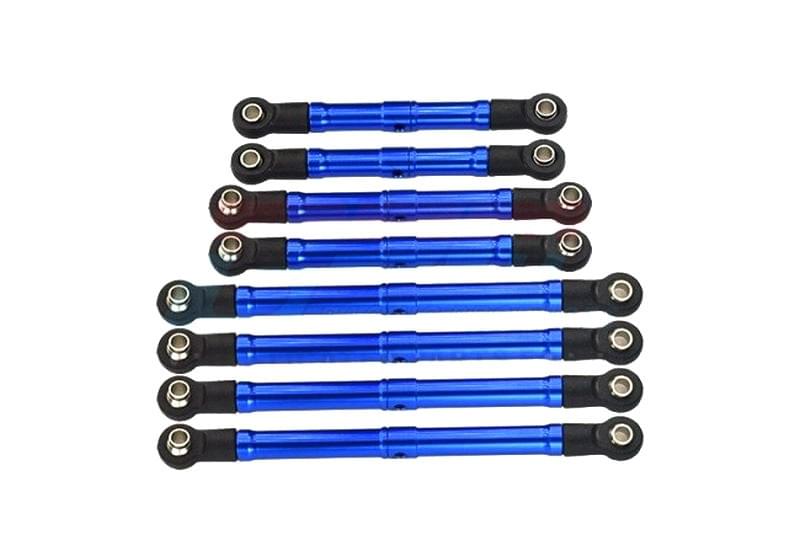 Jeu de tirants 6061-T6 aluminium bleu GPM TRX-4M - Breizh Modélisme.