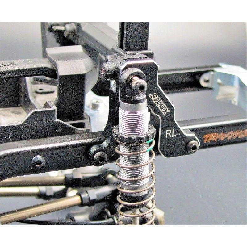 Option TRX4 SAMIX - 2 supports d'amortisseurs arrière en laiton Traxxas TRX-4 - Breizh Modélisme.