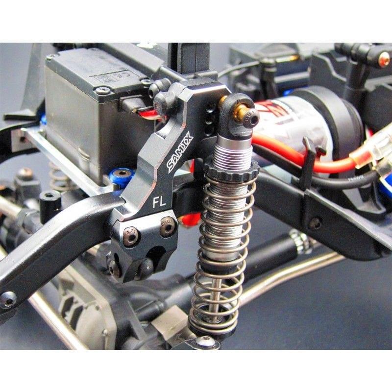 Option TRX4 SAMIX - 2 supports d'amortisseurs avant en laiton Traxxas TRX-4 - Breizh Modélisme.